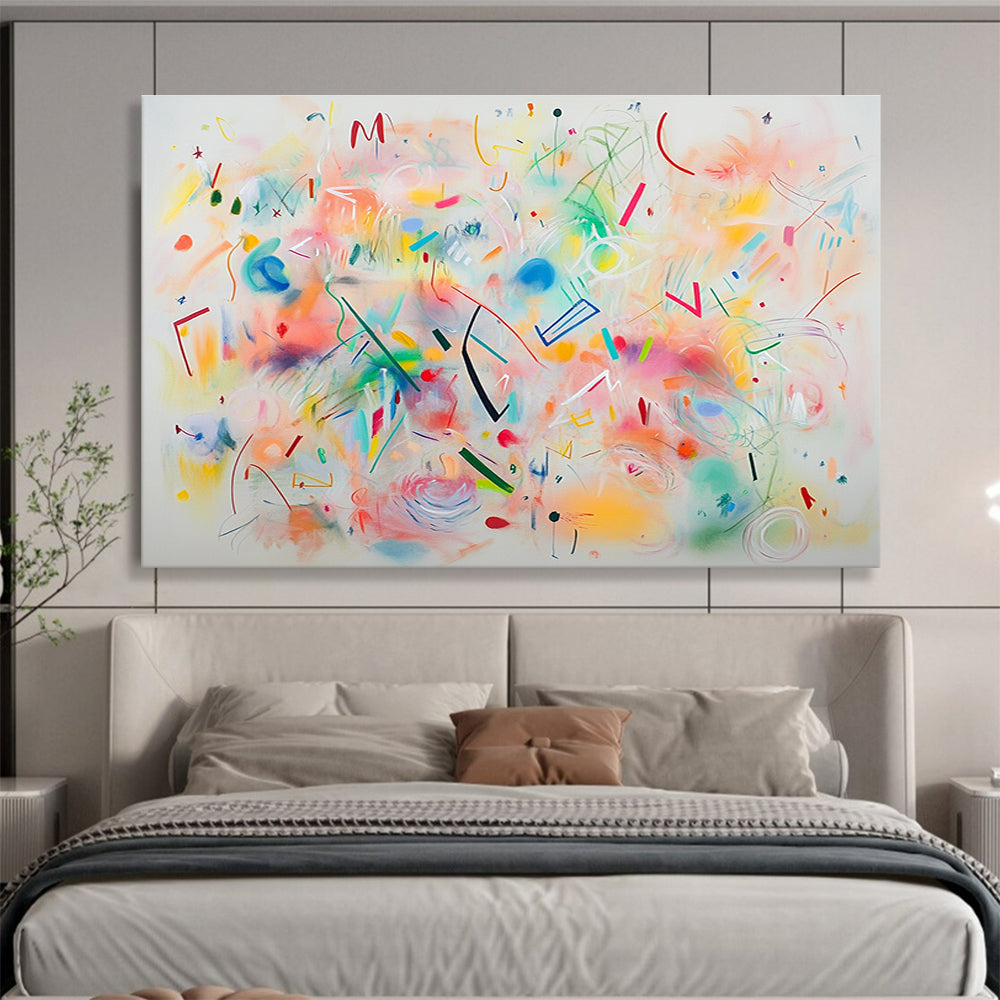 Whimsical Abstract Forms Art for Creative Playroom & Bohemian - Style Café SC476