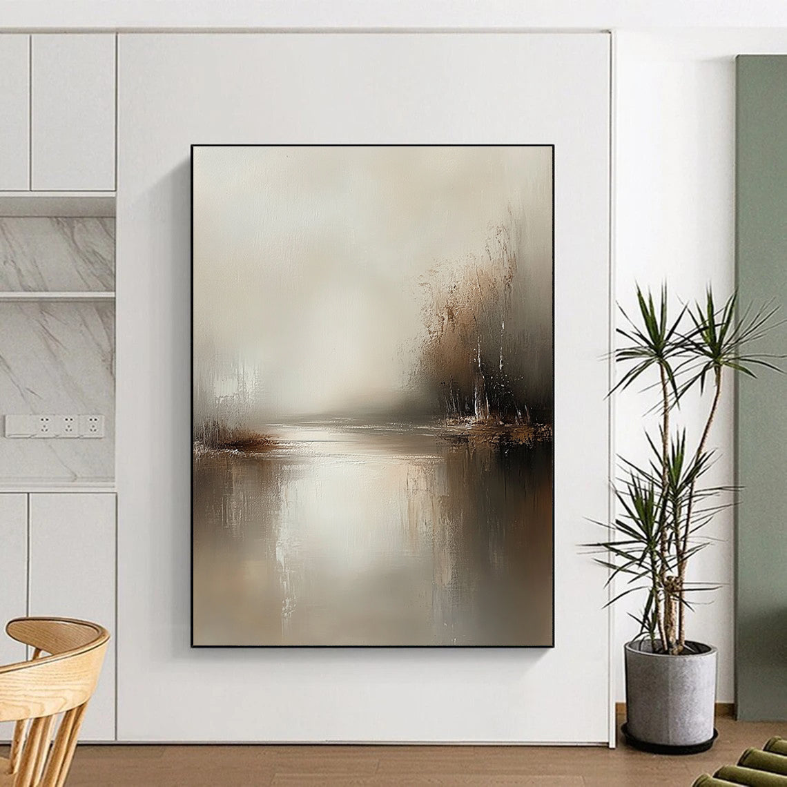 Dreamy Misty Lake Art for Bedroom & Study STSC077