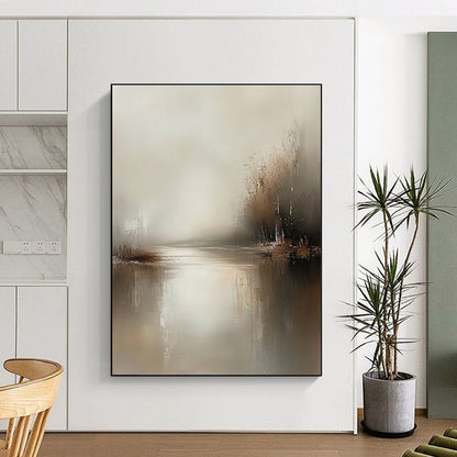 Dreamy Misty Lake Art for Bedroom & Study STSC077