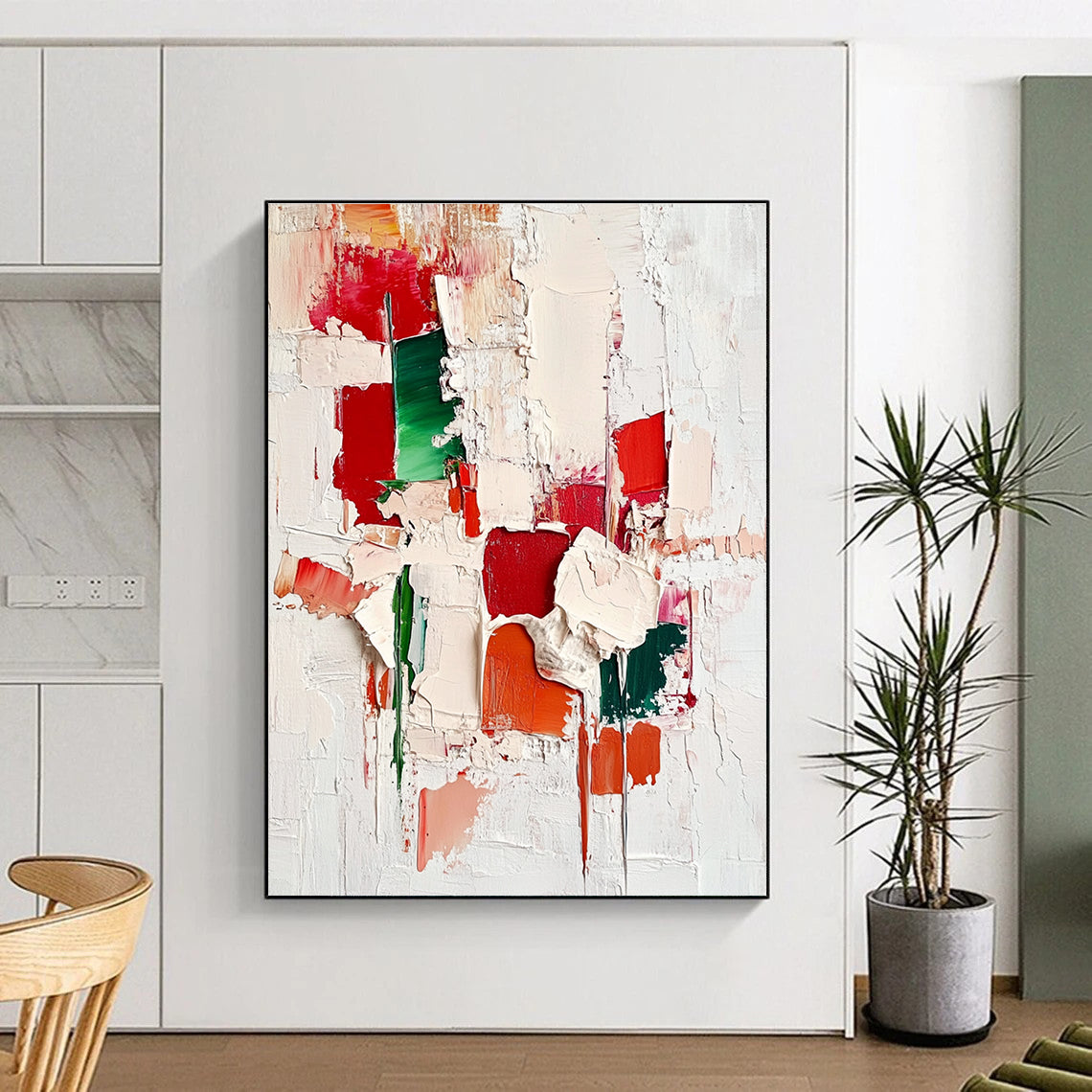 Textured Color Block Abstract for Contemporary Art Space & Eclectic Home STSC327