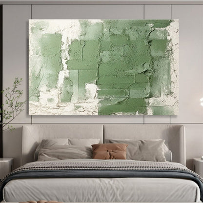Green - White Texture Abstract Art for Minimalist Office Break Rooms DLZ2658