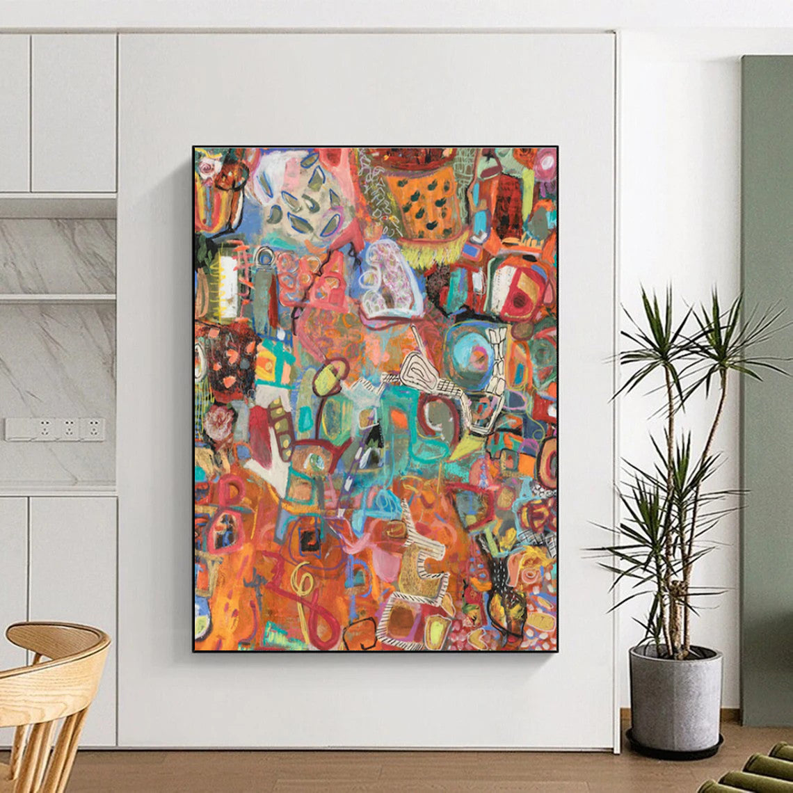 Colorful Abstract Mosaic Art for Creative Studio & Art - Centric Café DLZ2078