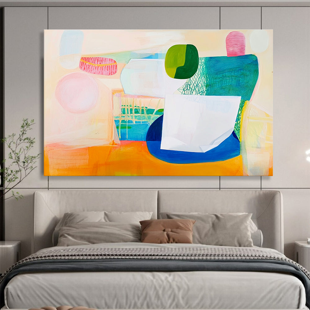 Whimsical Colorful Abstract: Playful Art for Playrooms & Bohemian Cafés SC518