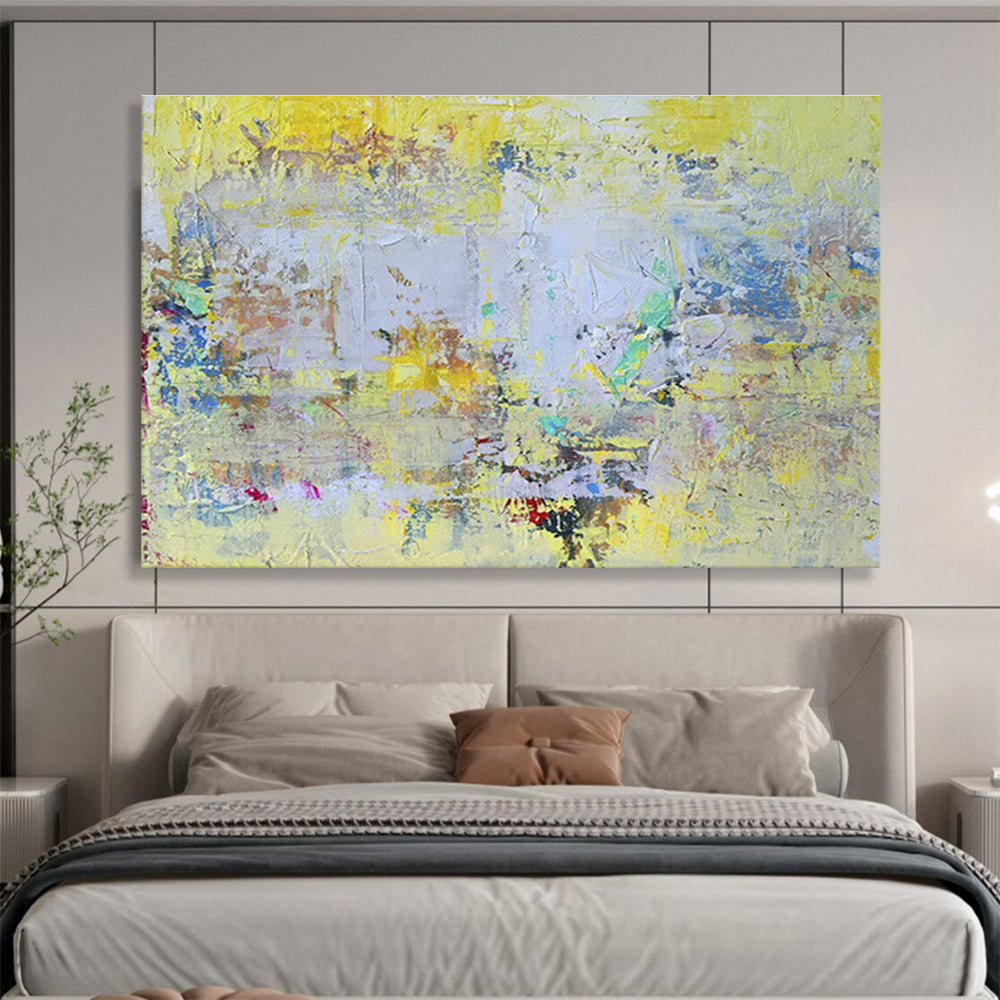 Yellow - Toned Colorful Abstract Art for Creative Coworking Space Lounges DLZ2578