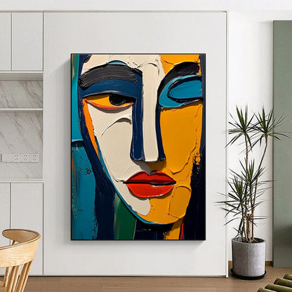 Cubist - Style Face Painting for Modern Art Studio & Avant - Garde Boutique STSC557