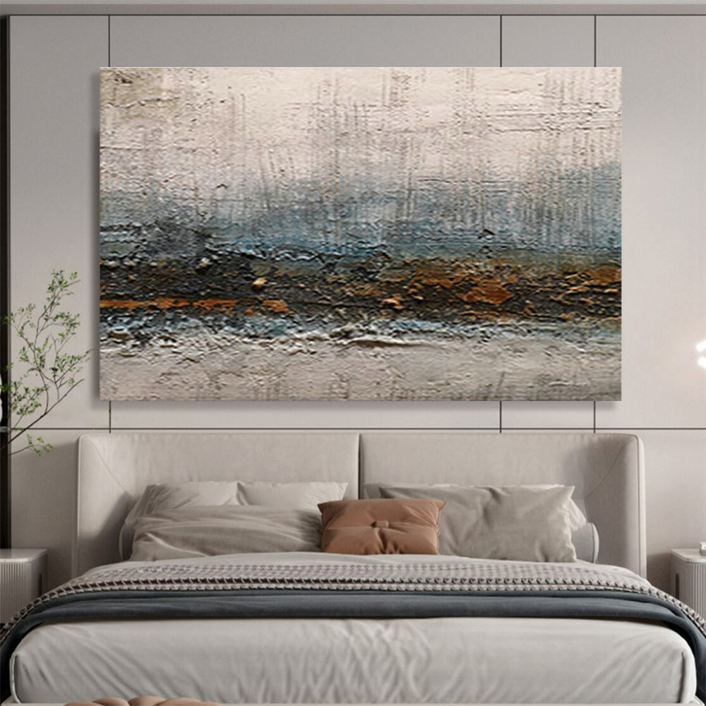 Grey - White - Blue Abstract Art for Industrial - Style Hallway DLZ2758