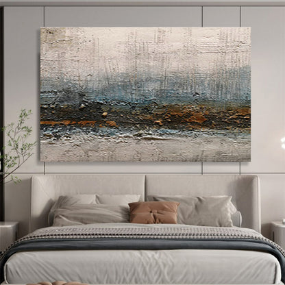 Grey - White - Blue Abstract Art for Industrial - Style Hallway DLZ2758