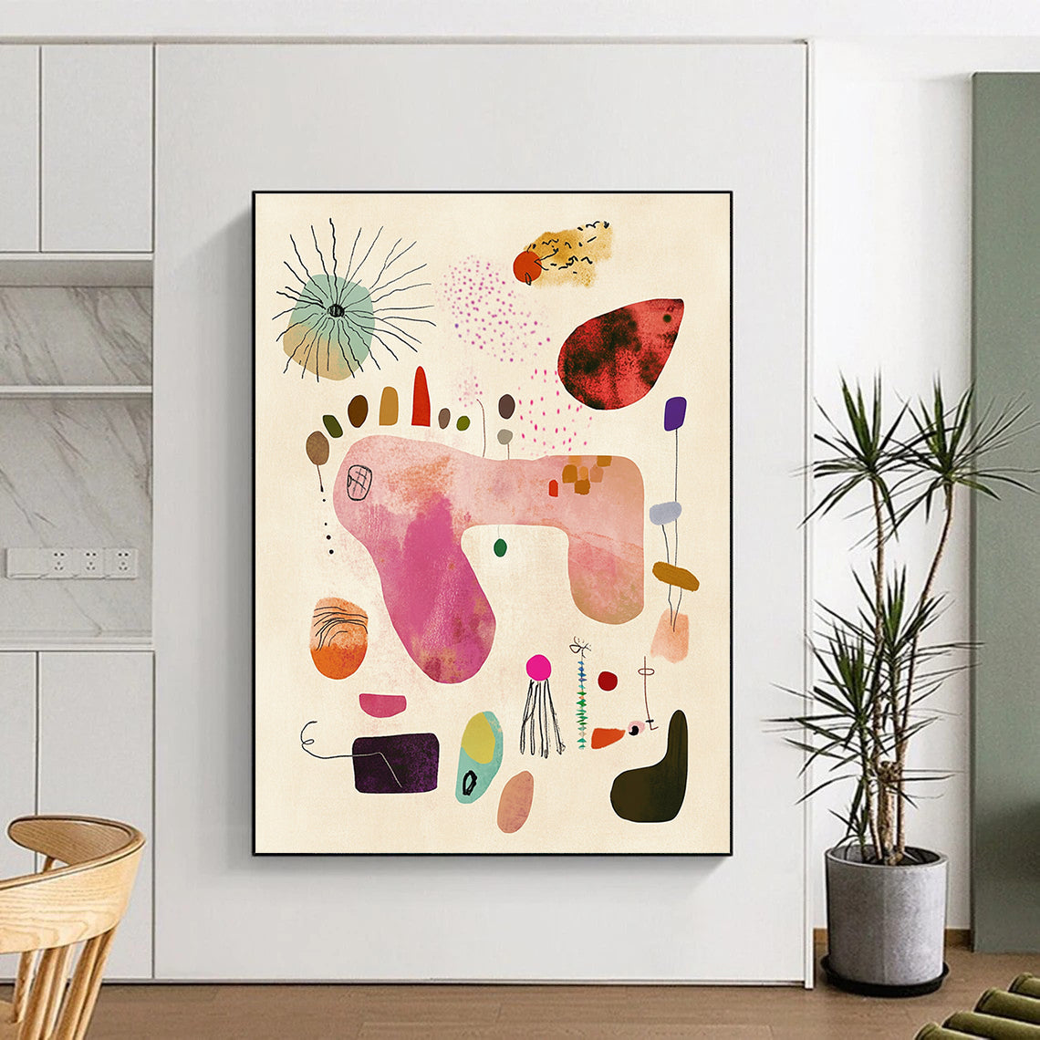 Abstract Nature Forms for Serene Yoga Studio & Nature - Inspired Bedroom STSC1236