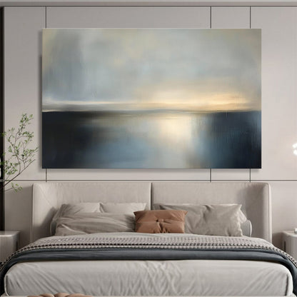 Gray Sea Horizon Art for Nautical Museum & Calm Meditation Space SC079