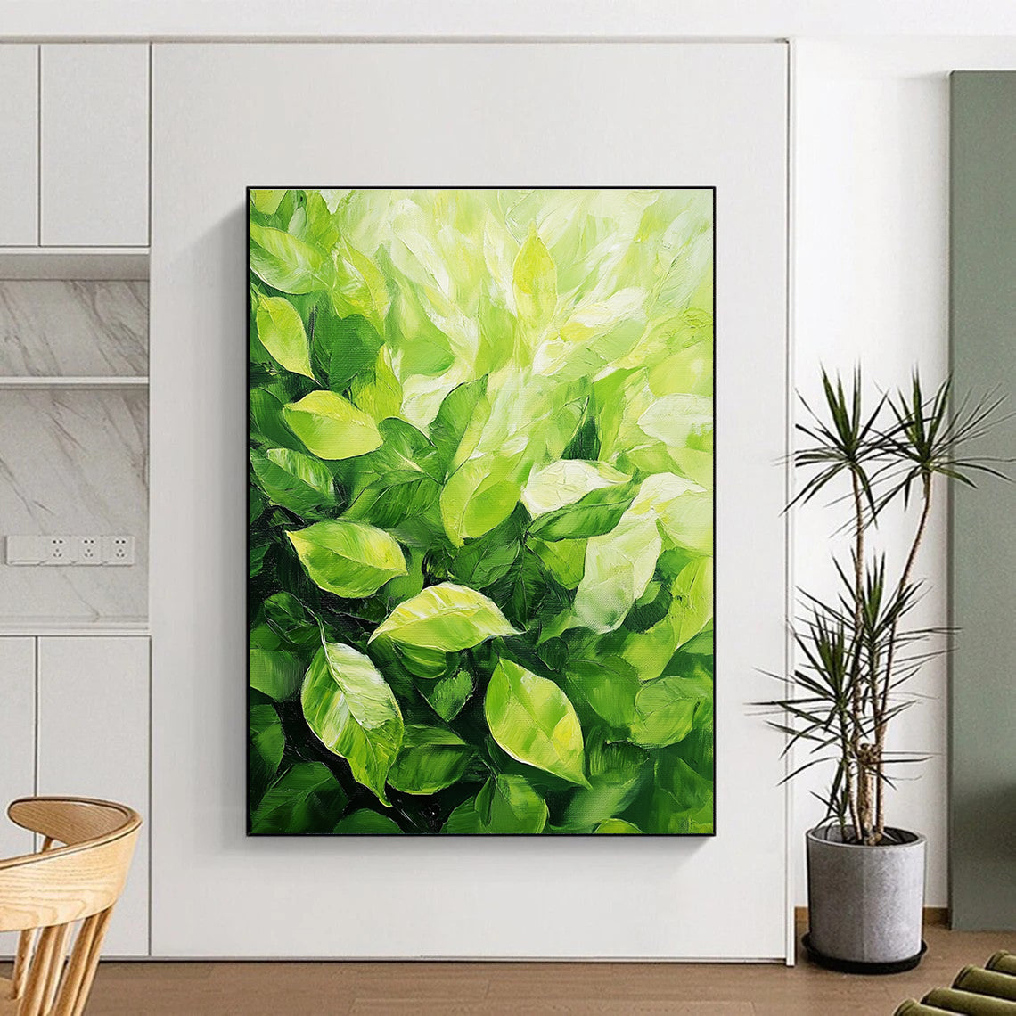 Lush Green Leaves Art for Nature - Inspired Home Kitchen & Botanical Café STSC1032