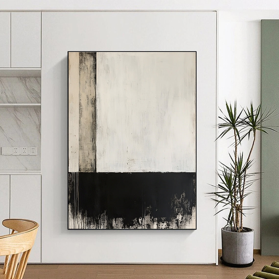 Black and White Minimalist for Contemporary Art Space & Modern Dining Room STSC235