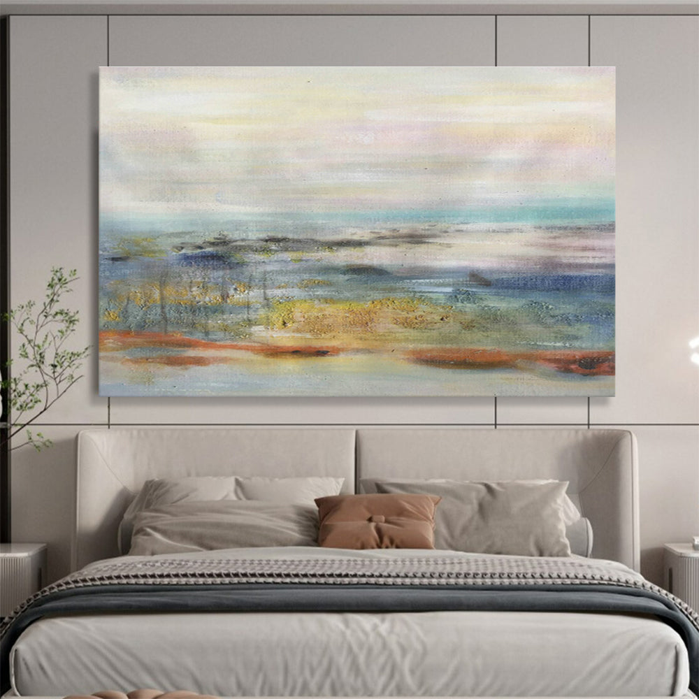Soft - Color Abstract Seascape for Coastal Home Relaxation Zones DLZ2684