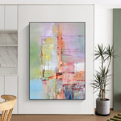 Pink - Purple Abstract Art for Bedroom & Entryway DLZ0323