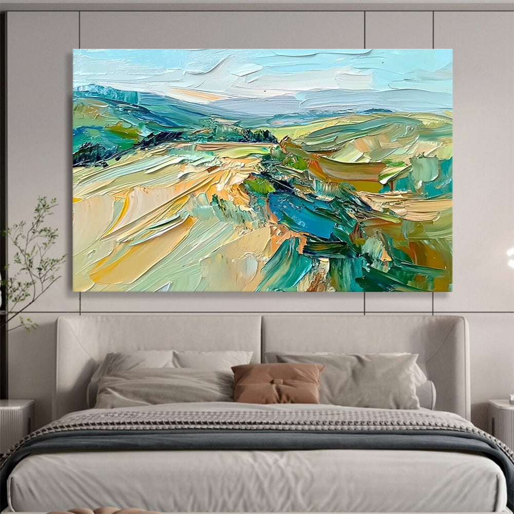 Colorful Landscape Art for Countryside Villa & Art - loving Airbnb SC127