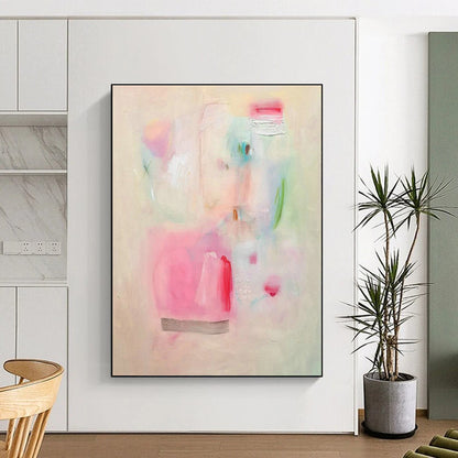 Pastel Abstract Art for Minimalist Home Bedrooms DLZ0148