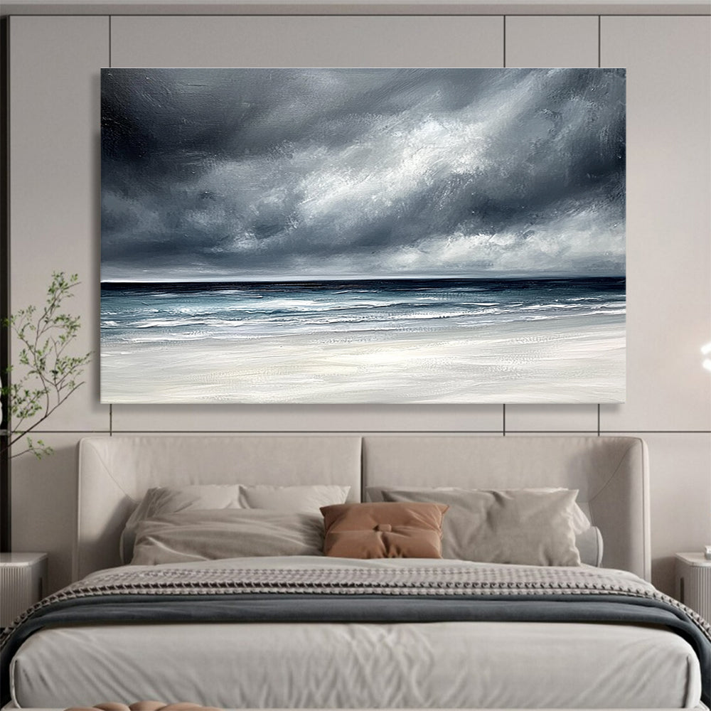 Dramatic Stormy Sea Art for Coastal Cottage & Moody Restaurant SC163