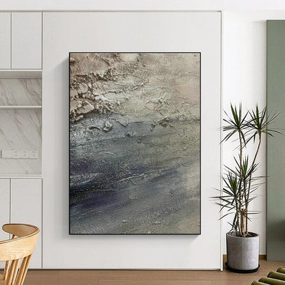 Gray - Blue Texture Art for Nautical - Themed Café Interiors DLZ0197