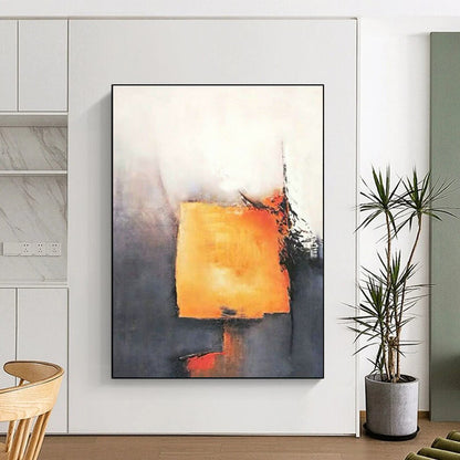 Orange - Gray Geometric Abstract for Industrial - Modern Office & Bold Home Entryway DLZ0929