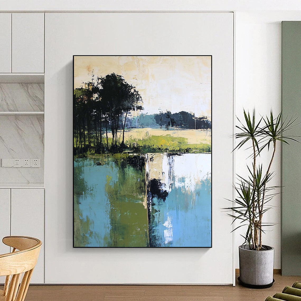 Vibrant Lake Reflection Art for Country Estate & Art - Centric Restaurant STSC098