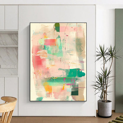 Colorful Abstract Collage Art for Bohemian - Style Living Room & Creative Studio STSC1360