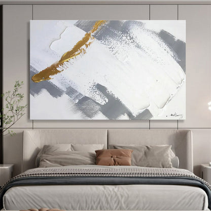 Beige - White - Black Brushstroke Art for Minimalist Lounge Calm Relaxation DLZ2701