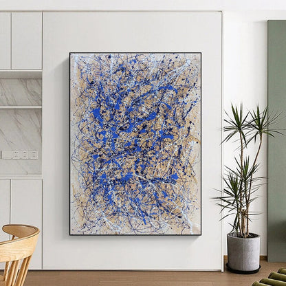Large - Scale Blue - Line Abstract Art for Art Studio & Creative Office DLZ2280