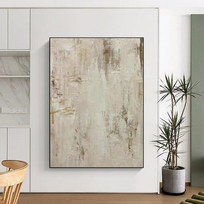 Beige - Gray Abstract Art for Modern Office Reception Lounge Areas DLZ0224