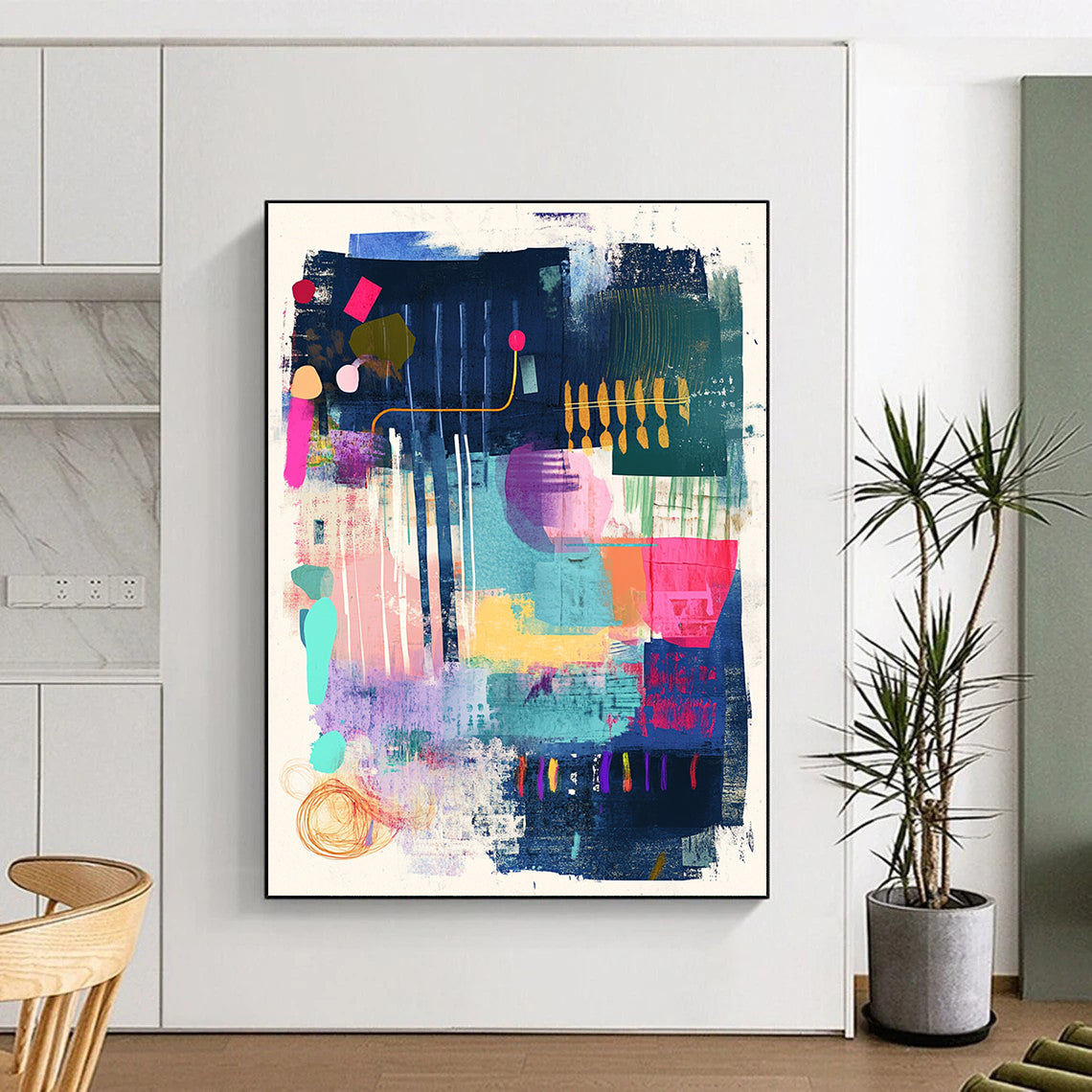 Modern Abstract Shapes for Urban Loft Living Room & Avant - Garde Art Gallery STSC967