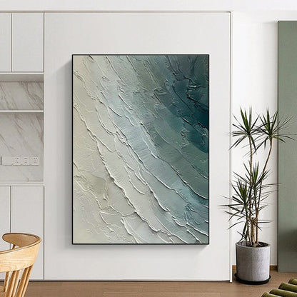 Blue - Gray Textured Art for Modern Office Conference Rooms DLZ0121