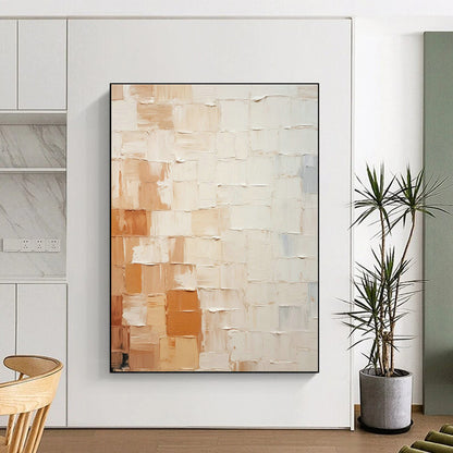 Warm - Brown Textured Abstract Art for Rustic Dining Room & Artisanal Bakery DLZ1338