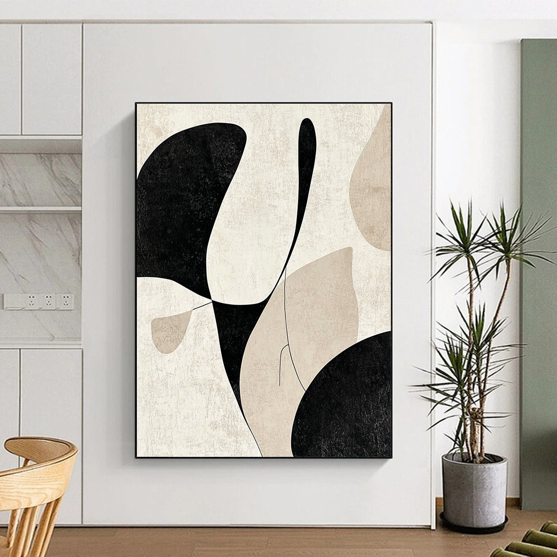 Minimalist Shape Abstract for Scandinavian - Style Home & Art Gallery Corridor STSC471