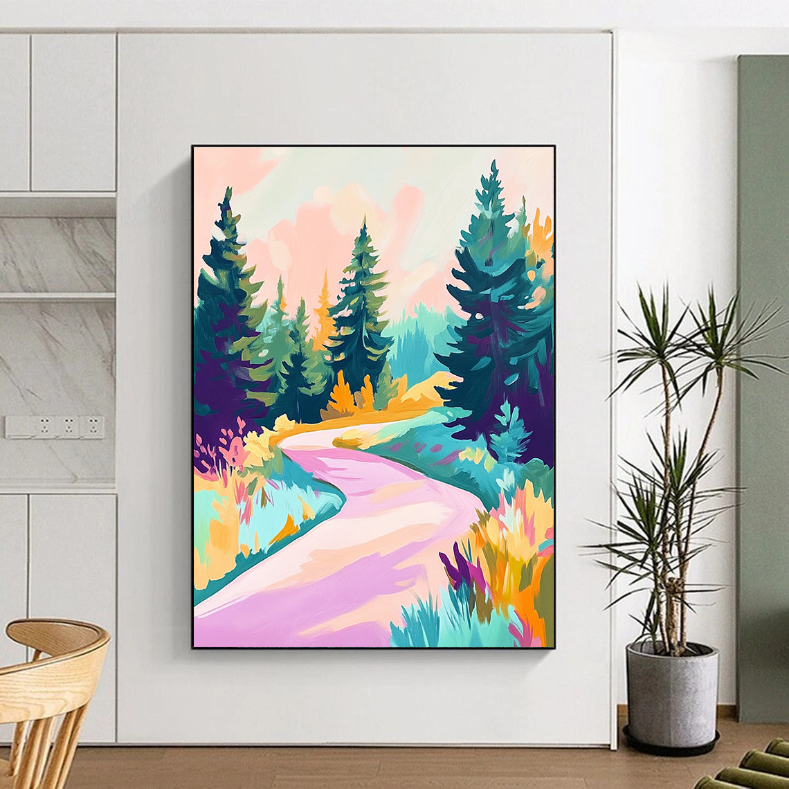 Colorful Forest Path for Bohemian Home Living Room & Creative Art Studio STSC1019