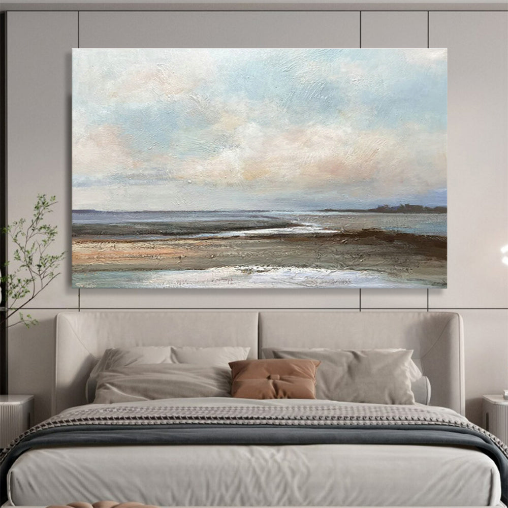 Soft - Colored Seaside Landscape Art for Beachfront Hotel Spa Lounges DLZ3139