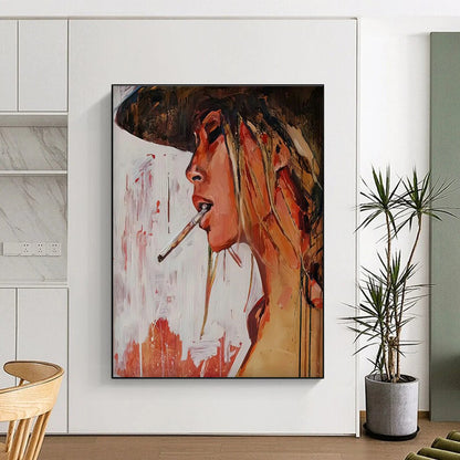 Edgy Woman Portrait Art for Bar & Art Gallery DLZ2342