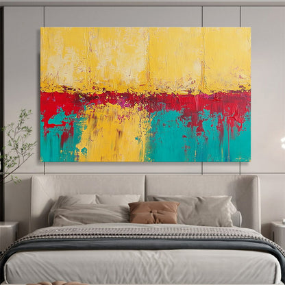 Color - Dripped Abstract Art for Bohemian - Style Living Room & Artistic Community Space SC269