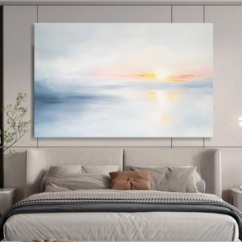 Soft Sunset Sea Art for Beachfront Bedroom & Spa Relaxation Area SC082
