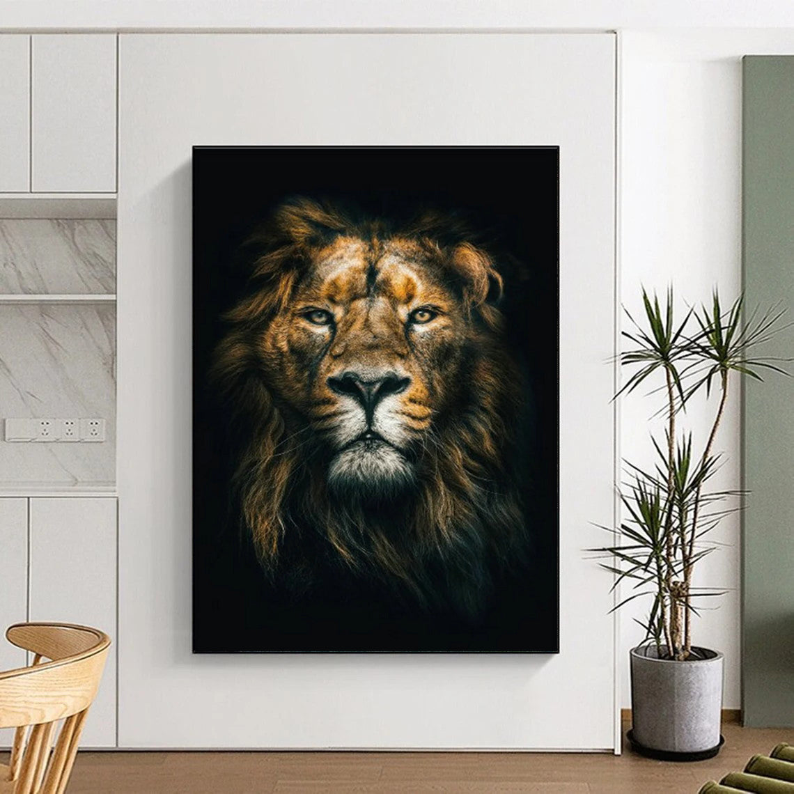 Majestic Lion Art for Safari - Themed Hotel & Men’s Grooming Lounge DLZ2318