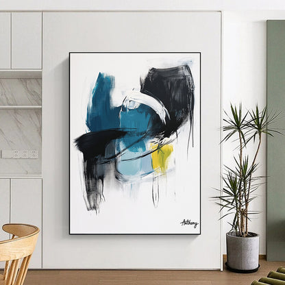 Colorful Abstract Brushstrokes Art for Creative Home Studio & Artistic Café STSC1068