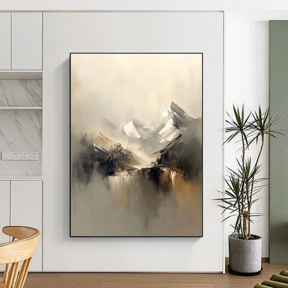 Monochromatic Mountain Art for Living Room & Gallery STSC699