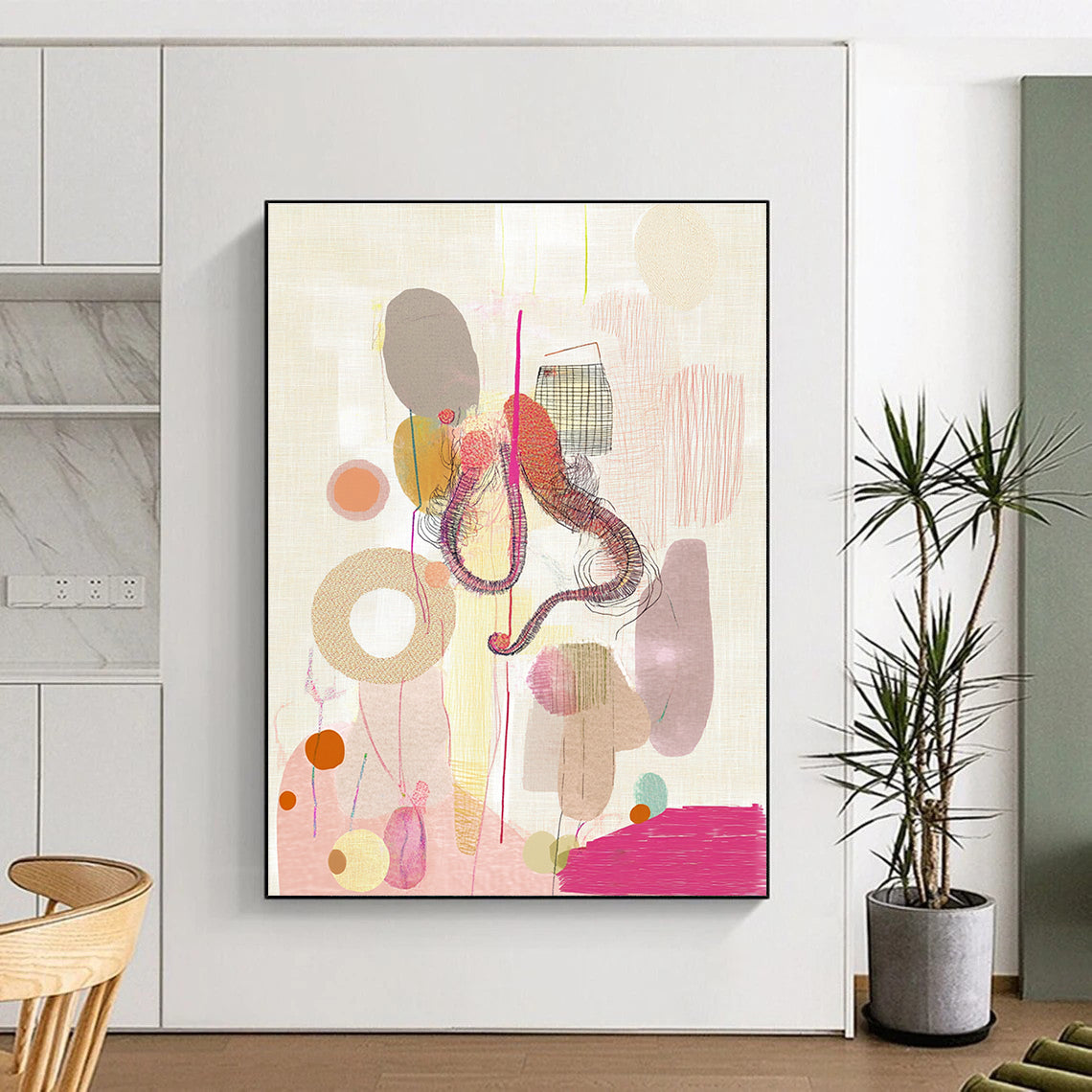 Whimsical Abstract Collage for Creative Studio & Playful Café STSC841