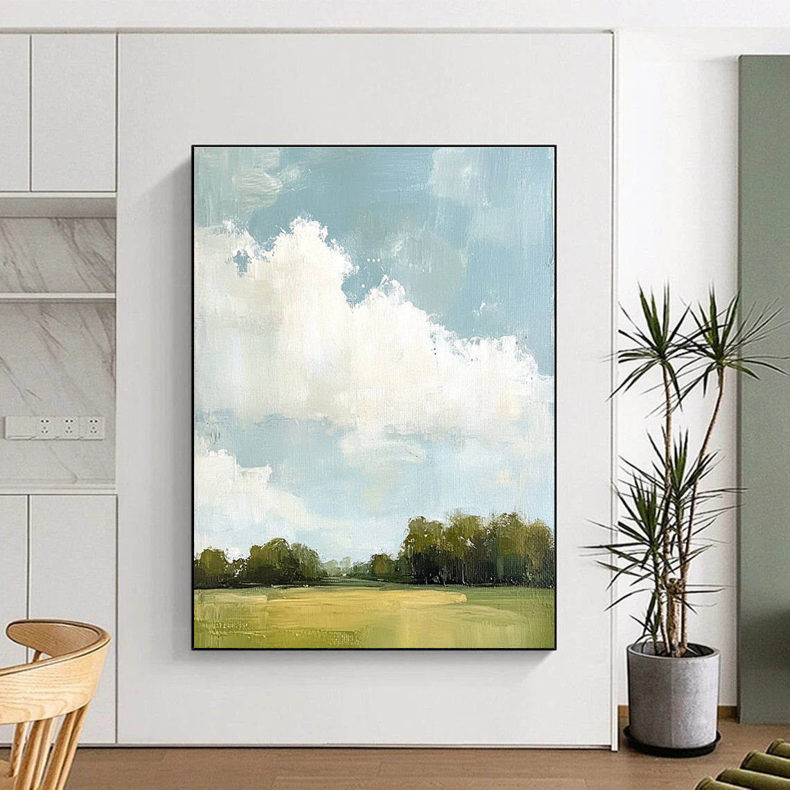 More Big Clouds Over Field for Art - Loving Library & Farmhouse Kitchen STSC874
