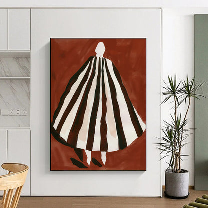 Figure in Striped Cloak Art for Avant - Garde Boutique & Theatrical Dressing Room DLZ0707