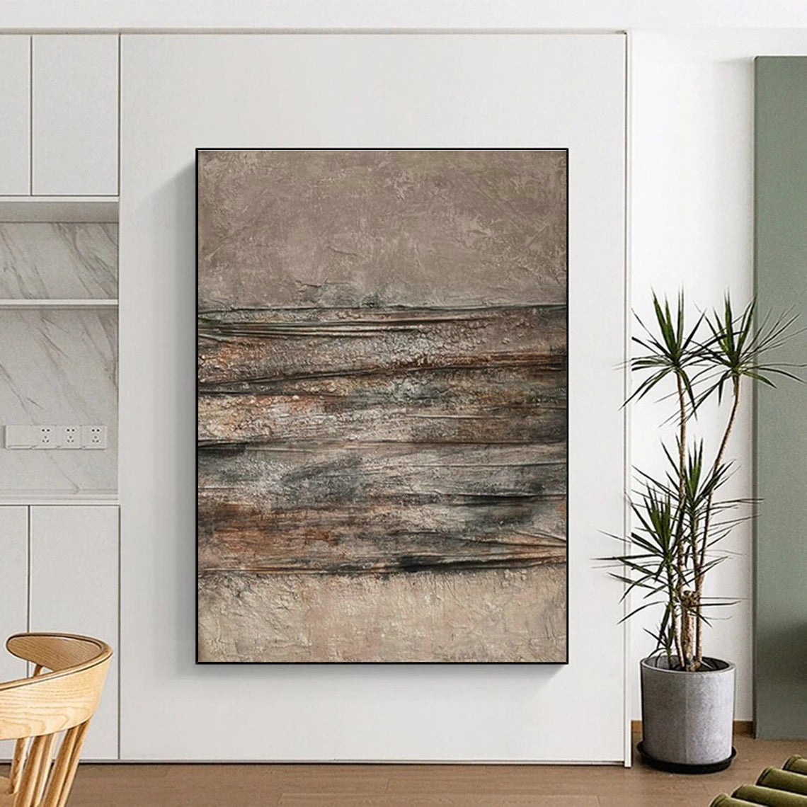 Brown - Texture Art for Rustic Home Library Walls DLZ0200