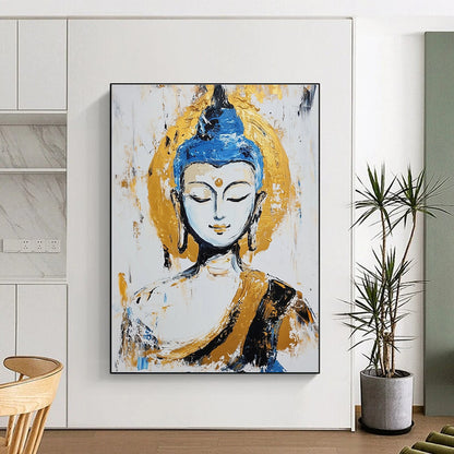 Abstract Buddha Portrait for Zen - Inspired Meditation Space & Cultural Art Gallery STSC338