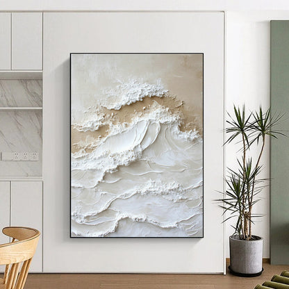 Textured Wave Relief Art for Beach House & Coastal Art Gallery DLZ0735