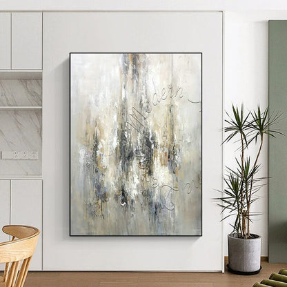 Gray - White Abstract Art for Industrial - Style Home & Contemporary Art Gallery DLZ1826