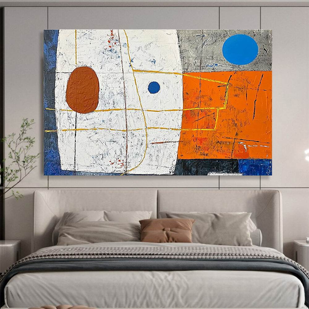 Abstract Shapes with Lines Art for Modern Studio & Art School SC376