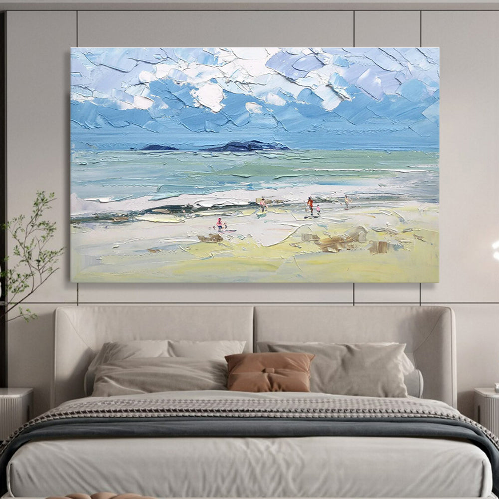 Beach Scene Painting for Family - Friendly Resort Lobby DLZ3012