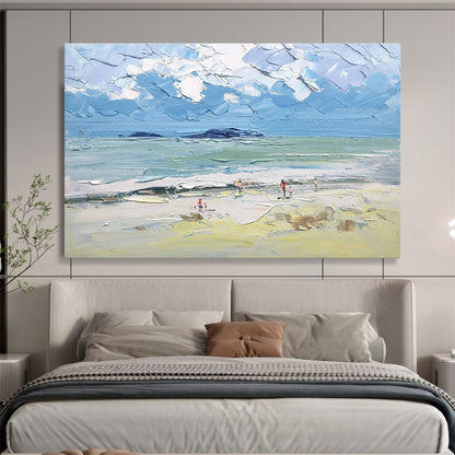 Beach Scene Painting for Family - Friendly Resort Lobby DLZ3012