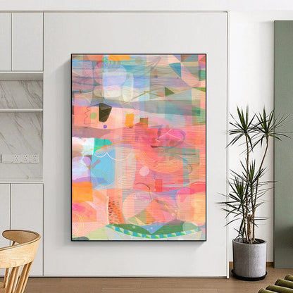 Colorful Geometric Art for Modern Office Breakout Spaces DLZ0163